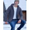 imageTACVASEN Mens Lightweight Puffer Jacket with Hood Water Resistant Windproof Insulated Jacket Quilted Lined Winter CoatsBlue Gray