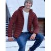 imageTACVASEN Mens Lightweight Puffer Jacket with Hood Water Resistant Windproof Insulated Jacket Quilted Lined Winter CoatsBurgundy