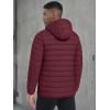 imageTACVASEN Mens Lightweight Puffer Jacket with Hood Water Resistant Windproof Insulated Jacket Quilted Lined Winter CoatsBurgundy