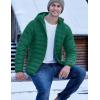 imageTACVASEN Mens Lightweight Puffer Jacket with Hood Water Resistant Windproof Insulated Jacket Quilted Lined Winter CoatsEmerald Green