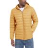 imageTACVASEN Mens Lightweight Puffer Jacket with Hood Water Resistant Windproof Insulated Jacket Quilted Lined Winter CoatsGinger