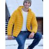 imageTACVASEN Mens Lightweight Puffer Jacket with Hood Water Resistant Windproof Insulated Jacket Quilted Lined Winter CoatsGinger