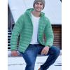 imageTACVASEN Mens Lightweight Puffer Jacket with Hood Water Resistant Windproof Insulated Jacket Quilted Lined Winter CoatsGrey Green