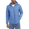 imageTACVASEN Mens Lightweight Puffer Jacket with Hood Water Resistant Windproof Insulated Jacket Quilted Lined Winter CoatsLight Blue