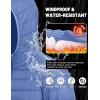imageTACVASEN Mens Lightweight Puffer Jacket with Hood Water Resistant Windproof Insulated Jacket Quilted Lined Winter CoatsLight Blue