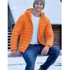 imageTACVASEN Mens Lightweight Puffer Jacket with Hood Water Resistant Windproof Insulated Jacket Quilted Lined Winter CoatsOrange