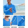 imageTACVASEN Mens Long Sleeve UPF 80 Shirts Sun Protection UV SPF Shirts Rash Guard Fishing Running Quick Dry LightweightAzure