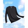 imageTACVASEN Mens Long Sleeve UPF 80 Shirts Sun Protection UV SPF Shirts Rash Guard Fishing Running Quick Dry LightweightBlack
