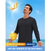 imageTACVASEN Mens Long Sleeve UPF 80 Shirts Sun Protection UV SPF Shirts Rash Guard Fishing Running Quick Dry LightweightBlack