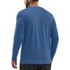 imageTACVASEN Mens Long Sleeve UPF 80 Shirts Sun Protection UV SPF Shirts Rash Guard Fishing Running Quick Dry LightweightBlue Grey