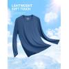 imageTACVASEN Mens Long Sleeve UPF 80 Shirts Sun Protection UV SPF Shirts Rash Guard Fishing Running Quick Dry LightweightBlue Grey
