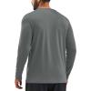 imageTACVASEN Mens Long Sleeve UPF 80 Shirts Sun Protection UV SPF Shirts Rash Guard Fishing Running Quick Dry LightweightDark Grey