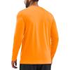 imageTACVASEN Mens Long Sleeve UPF 80 Shirts Sun Protection UV SPF Shirts Rash Guard Fishing Running Quick Dry LightweightFl Orange