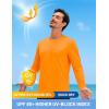 imageTACVASEN Mens Long Sleeve UPF 80 Shirts Sun Protection UV SPF Shirts Rash Guard Fishing Running Quick Dry LightweightFl Orange