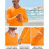 imageTACVASEN Mens Long Sleeve UPF 80 Shirts Sun Protection UV SPF Shirts Rash Guard Fishing Running Quick Dry LightweightFl Orange