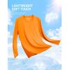 imageTACVASEN Mens Long Sleeve UPF 80 Shirts Sun Protection UV SPF Shirts Rash Guard Fishing Running Quick Dry LightweightFl Orange