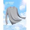 imageTACVASEN Mens Long Sleeve UPF 80 Shirts Sun Protection UV SPF Shirts Rash Guard Fishing Running Quick Dry LightweightLight Grey