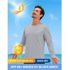 imageTACVASEN Mens Long Sleeve UPF 80 Shirts Sun Protection UV SPF Shirts Rash Guard Fishing Running Quick Dry LightweightLight Grey