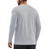 imageTACVASEN Mens Long Sleeve UPF 80 Shirts Sun Protection UV SPF Shirts Rash Guard Fishing Running Quick Dry LightweightLight Grey