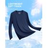 imageTACVASEN Mens Long Sleeve UPF 80 Shirts Sun Protection UV SPF Shirts Rash Guard Fishing Running Quick Dry LightweightNavy
