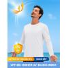imageTACVASEN Mens Long Sleeve UPF 80 Shirts Sun Protection UV SPF Shirts Rash Guard Fishing Running Quick Dry LightweightWhite