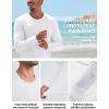 imageTACVASEN Mens Long Sleeve UPF 80 Shirts Sun Protection UV SPF Shirts Rash Guard Fishing Running Quick Dry LightweightWhite