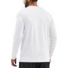 imageTACVASEN Mens Long Sleeve UPF 80 Shirts Sun Protection UV SPF Shirts Rash Guard Fishing Running Quick Dry LightweightWhite