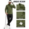 imageTACVASEN Mens Quarter Zip Fleece Pullover Long Sleeve Sweatshirt Warm Winter Sweater Casual Golf Shirts for MenArmy Green