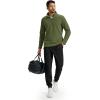 imageTACVASEN Mens Quarter Zip Fleece Pullover Long Sleeve Sweatshirt Warm Winter Sweater Casual Golf Shirts for MenArmy Green