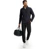 imageTACVASEN Mens Quarter Zip Fleece Pullover Long Sleeve Sweatshirt Warm Winter Sweater Casual Golf Shirts for MenBlack
