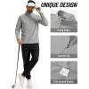 imageTACVASEN Mens Quarter Zip Fleece Pullover Long Sleeve Sweatshirt Warm Winter Sweater Casual Golf Shirts for MenLight Gray