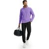 imageTACVASEN Mens Quarter Zip Fleece Pullover Long Sleeve Sweatshirt Warm Winter Sweater Casual Golf Shirts for MenLight Purple