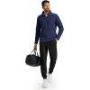 imageTACVASEN Mens Quarter Zip Fleece Pullover Long Sleeve Sweatshirt Warm Winter Sweater Casual Golf Shirts for MenNavy