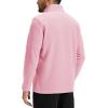 imageTACVASEN Mens Quarter Zip Fleece Pullover Long Sleeve Sweatshirt Warm Winter Sweater Casual Golf Shirts for MenPink