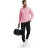 imageTACVASEN Mens Quarter Zip Fleece Pullover Long Sleeve Sweatshirt Warm Winter Sweater Casual Golf Shirts for MenPink