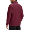 imageTACVASEN Mens Quarter Zip Fleece Pullover Long Sleeve Sweatshirt Warm Winter Sweater Casual Golf Shirts for MenRed