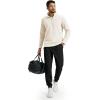 imageTACVASEN Mens Quarter Zip Fleece Pullover Long Sleeve Sweatshirt Warm Winter Sweater Casual Golf Shirts for MenWhite