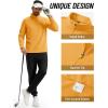 imageTACVASEN Mens Quarter Zip Fleece Pullover Long Sleeve Sweatshirt Warm Winter Sweater Casual Golf Shirts for MenYellow
