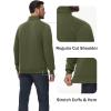 imageTACVASEN Mens Quarter Zip Pullover Sherpa Lined Sweatshirt Men Fleece Sweater Cotton Winter Warm Heavyweight Long SleeveArmygreen