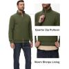 imageTACVASEN Mens Quarter Zip Pullover Sherpa Lined Sweatshirt Men Fleece Sweater Cotton Winter Warm Heavyweight Long SleeveArmygreen