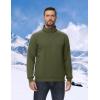 imageTACVASEN Mens Quarter Zip Pullover Sherpa Lined Sweatshirt Men Fleece Sweater Cotton Winter Warm Heavyweight Long SleeveArmygreen
