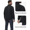 imageTACVASEN Mens Quarter Zip Pullover Sherpa Lined Sweatshirt Men Fleece Sweater Cotton Winter Warm Heavyweight Long SleeveBlack