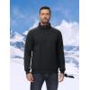 imageTACVASEN Mens Quarter Zip Pullover Sherpa Lined Sweatshirt Men Fleece Sweater Cotton Winter Warm Heavyweight Long SleeveBlack