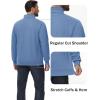 imageTACVASEN Mens Quarter Zip Pullover Sherpa Lined Sweatshirt Men Fleece Sweater Cotton Winter Warm Heavyweight Long SleeveGrey Blue