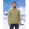 imageTACVASEN Mens Quarter Zip Pullover Sherpa Lined Sweatshirt Men Fleece Sweater Cotton Winter Warm Heavyweight Long SleeveKhaki