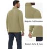 imageTACVASEN Mens Quarter Zip Pullover Sherpa Lined Sweatshirt Men Fleece Sweater Cotton Winter Warm Heavyweight Long SleeveKhaki