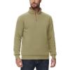 imageTACVASEN Mens Quarter Zip Pullover Sherpa Lined Sweatshirt Men Fleece Sweater Cotton Winter Warm Heavyweight Long SleeveKhaki