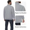 imageTACVASEN Mens Quarter Zip Pullover Sherpa Lined Sweatshirt Men Fleece Sweater Cotton Winter Warm Heavyweight Long SleeveLight Grey