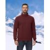 imageTACVASEN Mens Quarter Zip Pullover Sherpa Lined Sweatshirt Men Fleece Sweater Cotton Winter Warm Heavyweight Long SleeveWinered