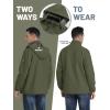 imageTACVASEN Mens Rain Jacket Lightweight Windbreaker with Hooded Water Resistant Outdoor Raincoat for Hiking Travel CampingArmy Green